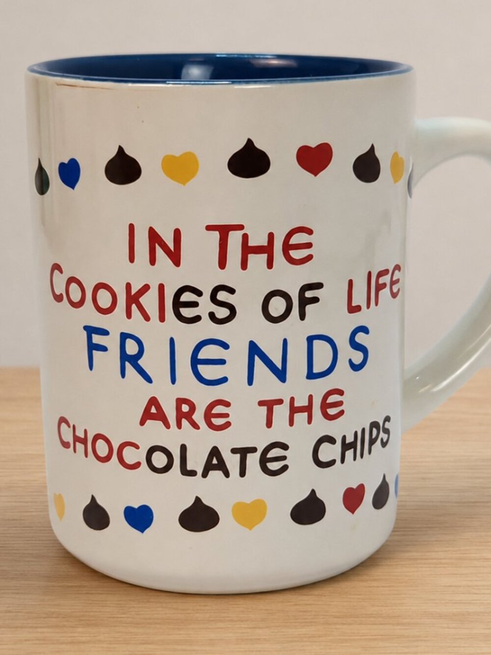 Vintage 1995 Coffee Mug In Cookies of Life Friends are Chocolate Chips